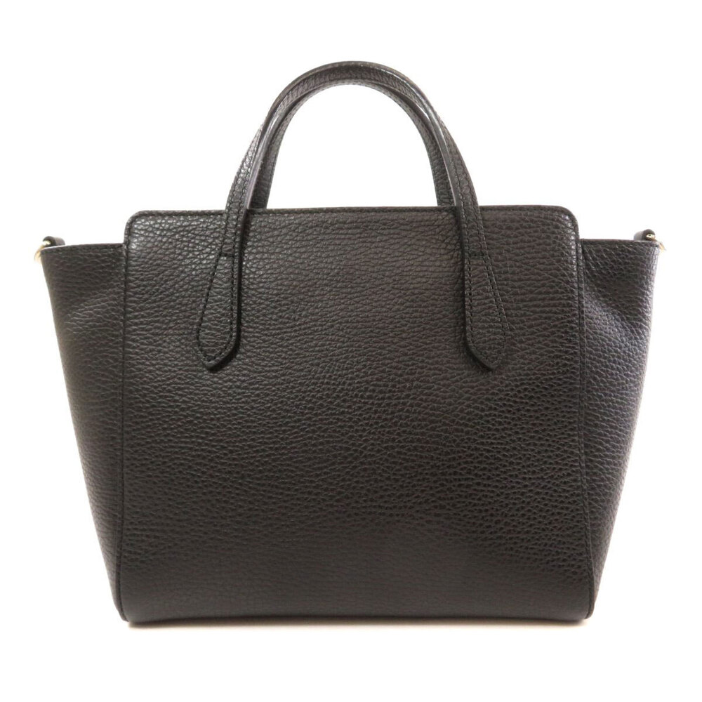 Gucci Motif Calfskin Handbag Black